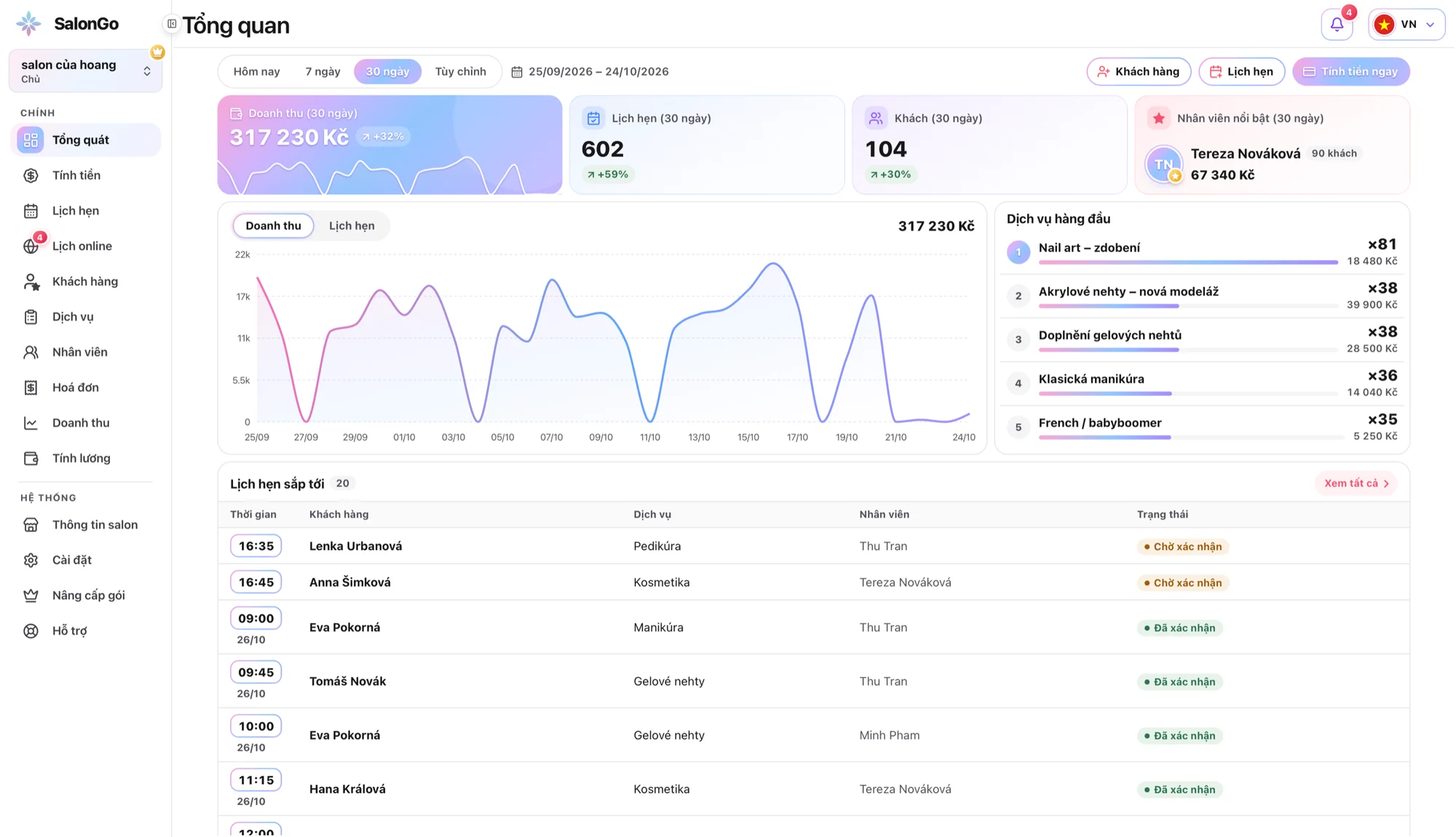 SalonGo app preview